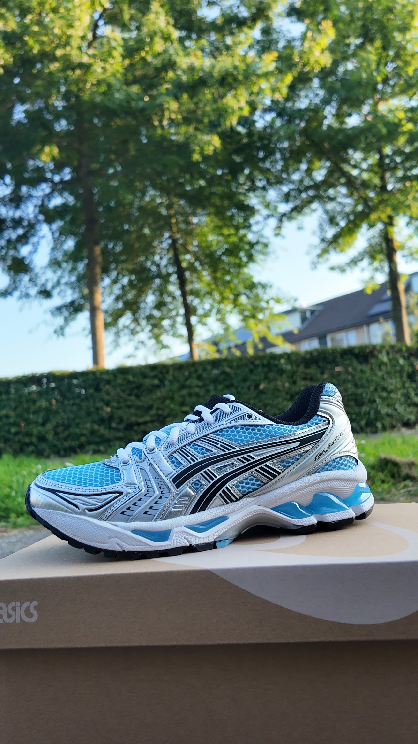 Asics blue sneakers